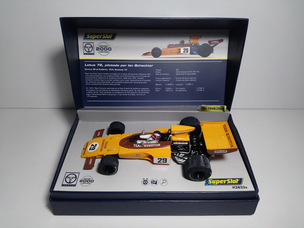 F1 Lotus 72 Gunston 1974 N°29 Ian Scheckter - H3833a - Superslot Analogique - EL 2000 Exemplaires – Image 2