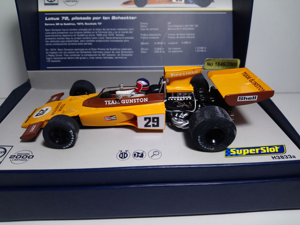 F1 Lotus 72 Gunston 1974 N°29 Ian Scheckter - H3833a - Superslot Analogique - EL 2000 Exemplaires – Image 5