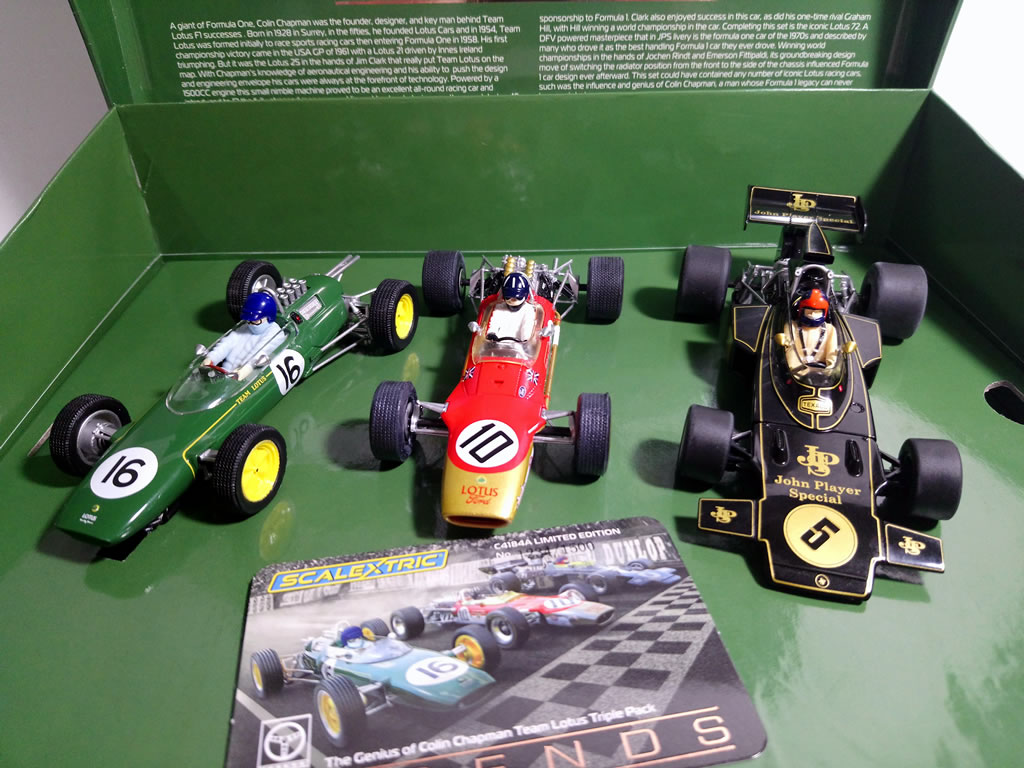 F1 The Genius of Colin Chapman Team Lotus Triple Pack - C4184A - Scalextric Analogique - EL 1500 Exemplaires – Image 3