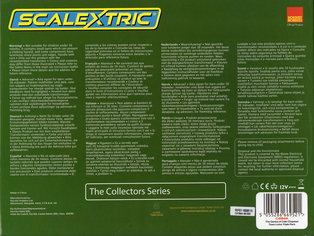 F1 The Genius of Colin Chapman Team Lotus Triple Pack - C4184A - Scalextric Analogique - EL 1500 Exemplaires – Image 25