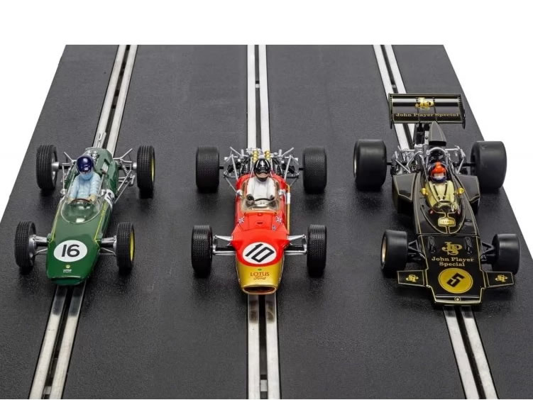 F1 The Genius of Colin Chapman Team Lotus Triple Pack - C4184A - Scalextric Analogique - EL 1500 Exemplaires