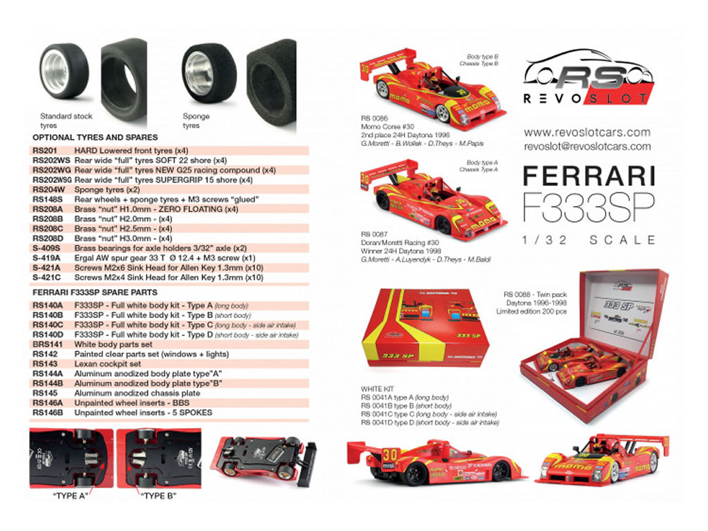 Ferrari 333 SP Twin Pack Daytona 1996-1998 N°30 - RS0088 - RevoSlot Convertible - EL 200 Exemplaires – Image 22
