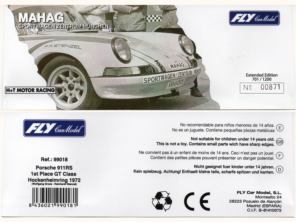 Porsche 911S N°9 Hockenheim 1972 - 99018 - FLY Analogique - EL 1200 Exemplaires – Image 16