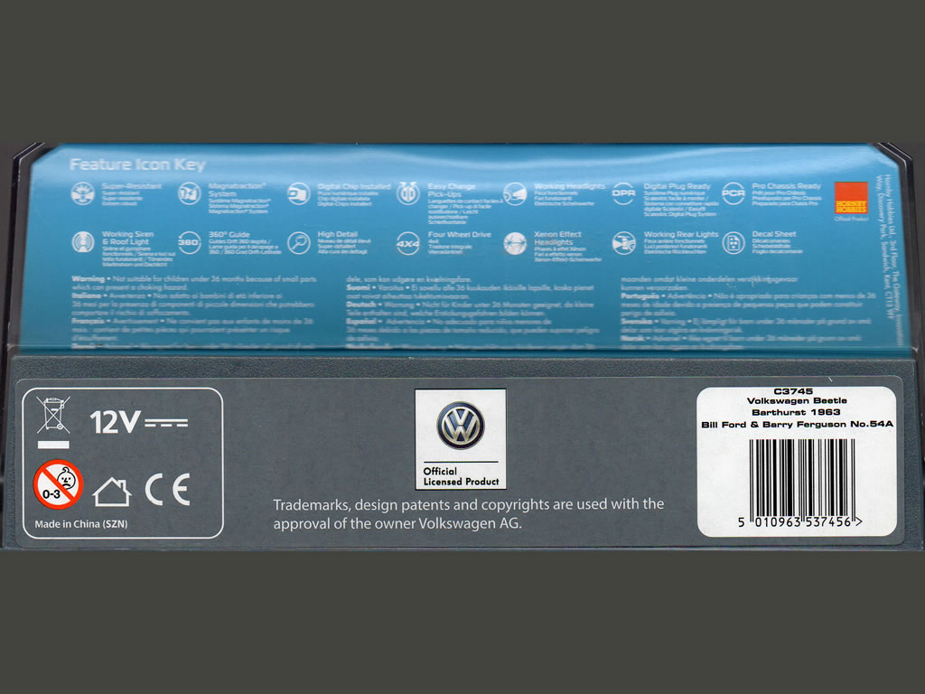 Volkswagen Beetle Bathurst 1963 N°54A - C3745 - Scalextric DPR 132 – Image 9